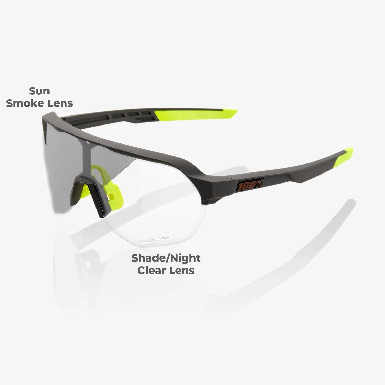 100 photochromic goggles Percent Sunglasses - S2 - Soft Tact Cool Grey Marsupial Gear Enclosed Binocular Pack (Color):Ranger Green Ride Farr Fahrradtasche Gravel German Field Gear With HiPER lens technology