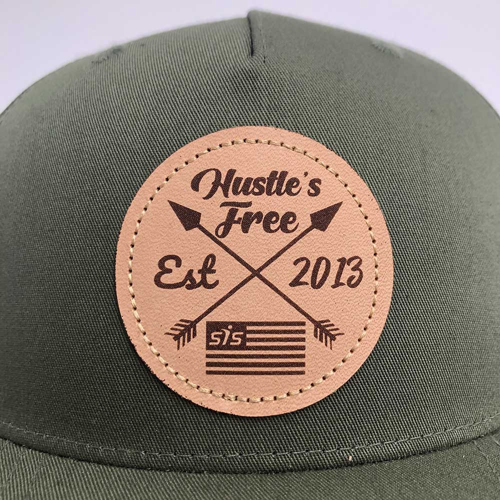 Smash It Streetwear Snapback - All Charcoal/Hustles Free Leather Patch