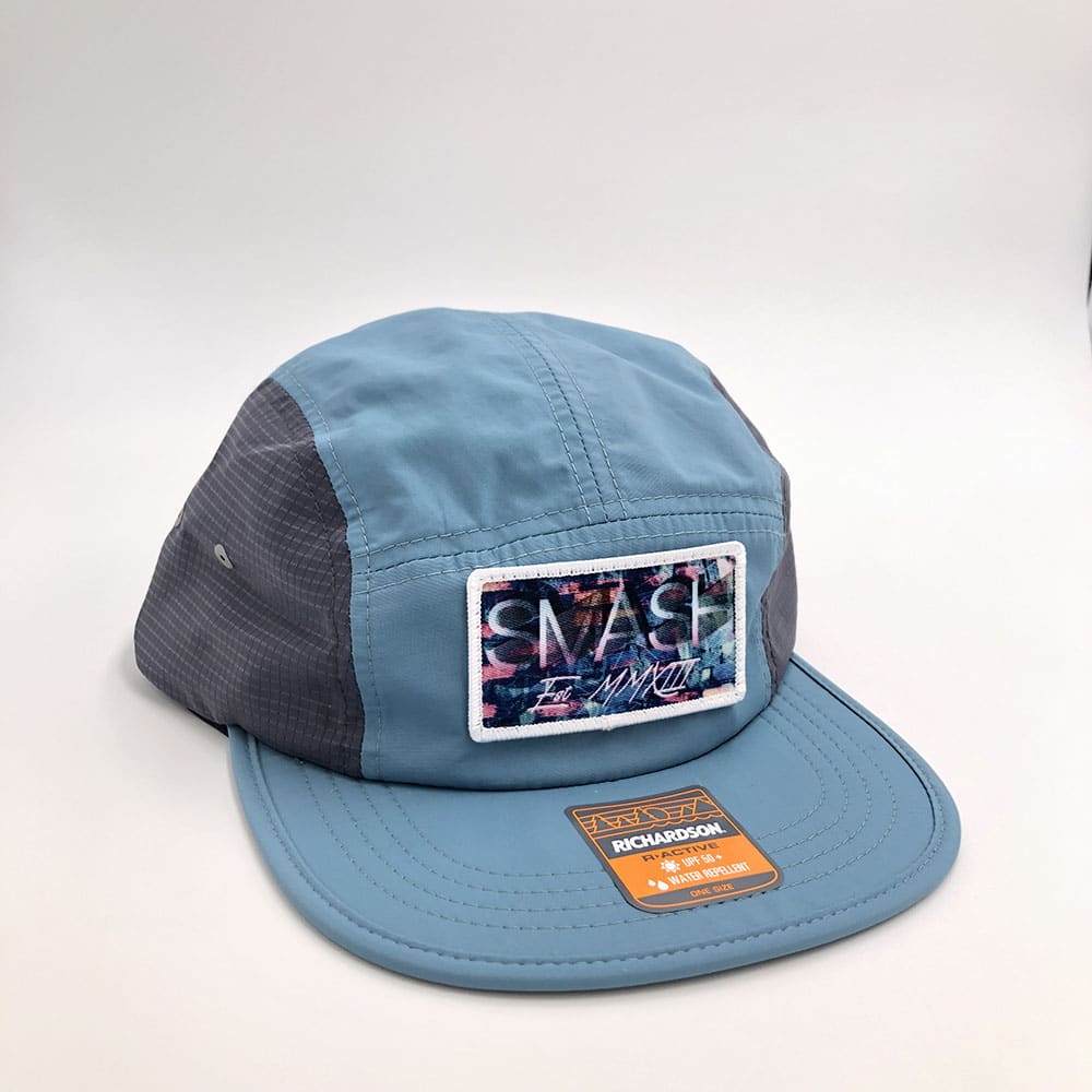 Smash It Streetwear Strapback-Blue/Charcoal 5 Panel-Sublimated Smash MMXIII Patch