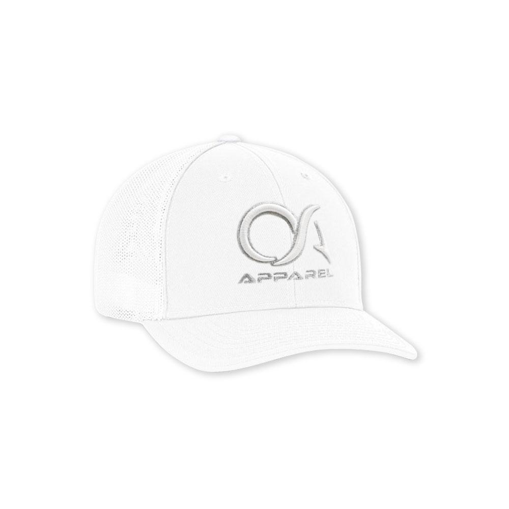 All White Metallic Silver Hat