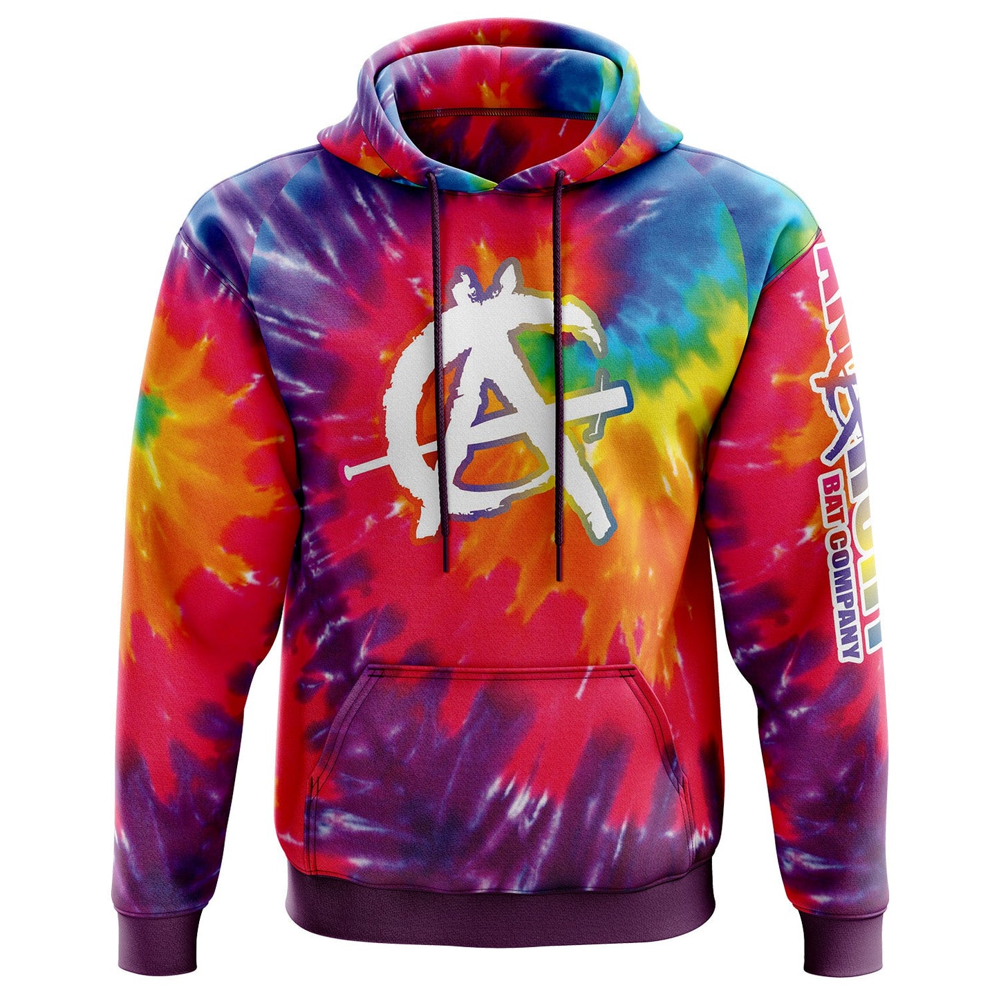 Anarchy Core Fleece Hoodie - Tie-Dye