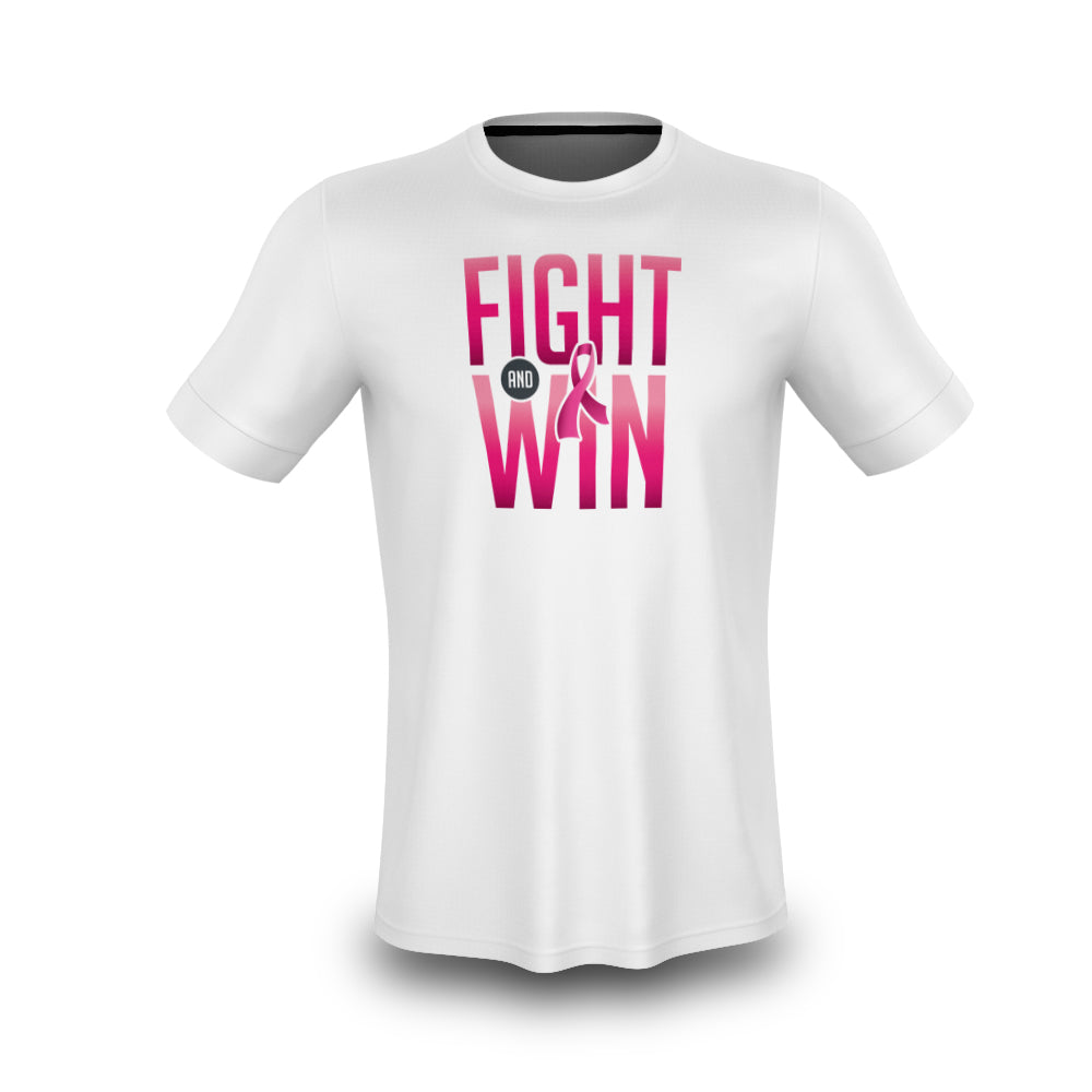 Fight and Win SubDye Breast Cancer Awareness Shirt