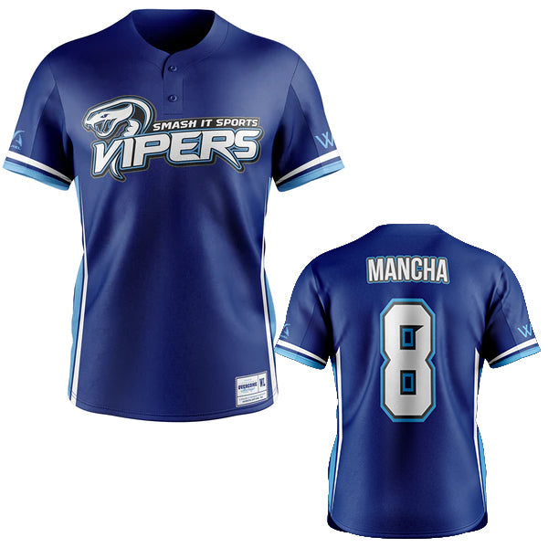 Smash It Sports Vipers - Authentic Replica Team Jersey - Purple - Mancha