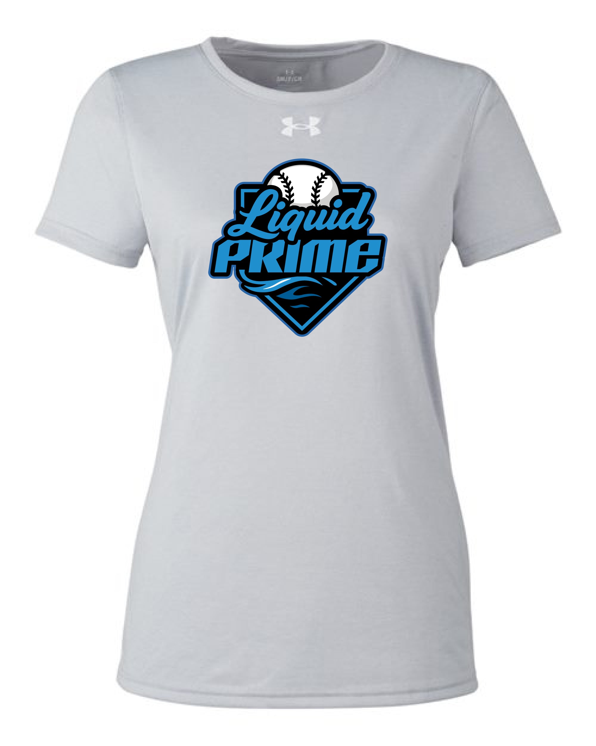 PRIME-UNDER ARMOUR-SHORT SLEEVE-WOMENS- SHIRT-1376847-WHITE