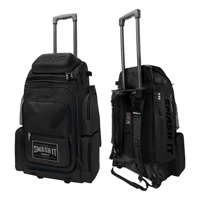 2025 Smash Ops Lil’ Guerrilla Hybrid Roller/Bat Pack Bag - Blackout [PRIME Team Bag]