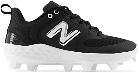 New Balance Women's Fresh Foam Velo V3 Molded Softball Cleats - Black with White - SPVELOK3
