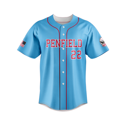 Penfield Patriots Full Button Jersey (Light Blue)