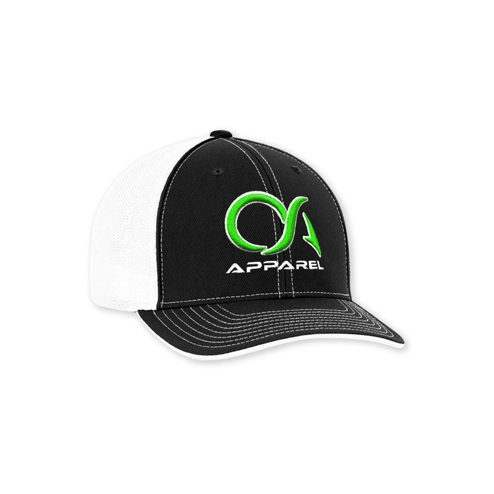 Black/White/Lime Green OA Hat