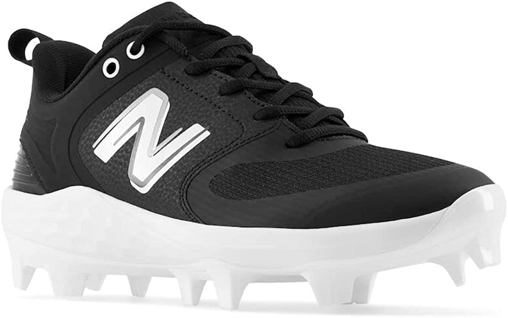 New Balance Women's Fresh Foam Velo V3 Molded Softball Cleats - Black with White - SPVELOK3