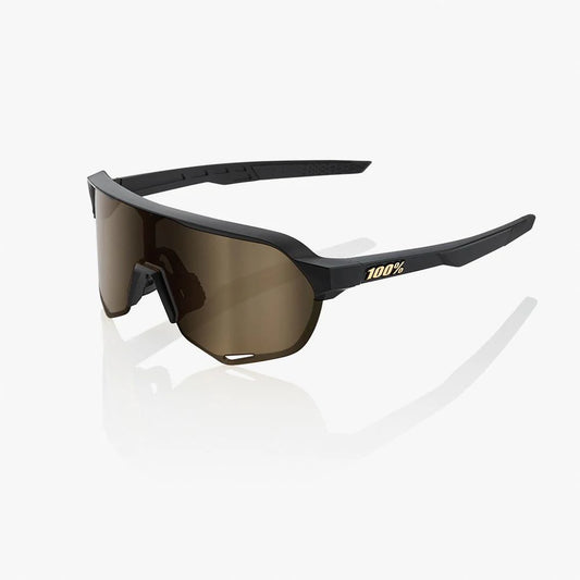 100 Percent Sunglasses - S2 - Matte Black - Soft Gold Mirror Lens