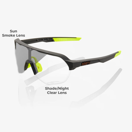 100 Percent Sunglasses - S2 - Soft Tact Cool Grey - Photochromic Lens