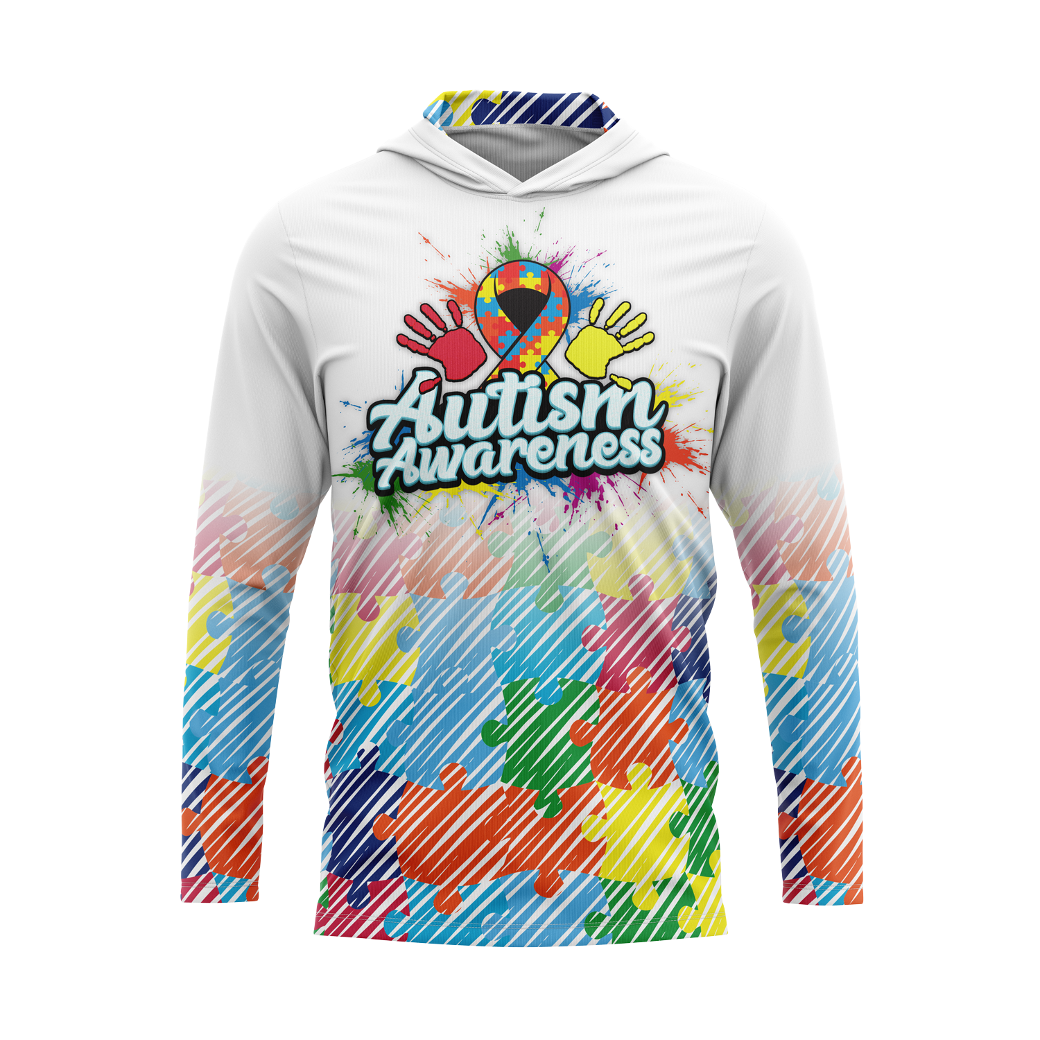 2026 Autism Awareness Hooded Long Sleeve (Customized Buy-In)