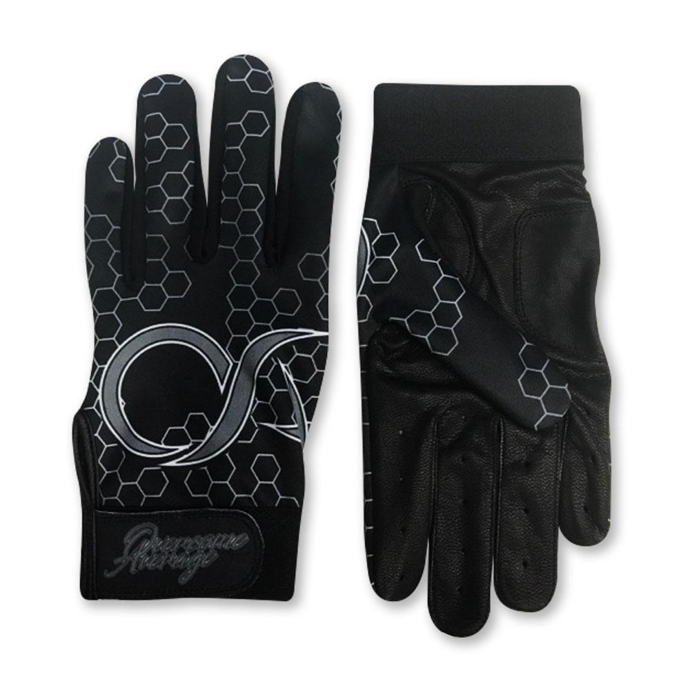 Premium Batting Gloves By OA Apparel-Black/Gray