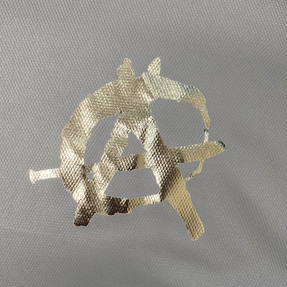 Anarchy Silver Foil Logo Quarter Zip Pullover - Charcoal/Black