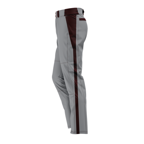 Crimson Pride Full Length Game Pants (Grey/Maroon)