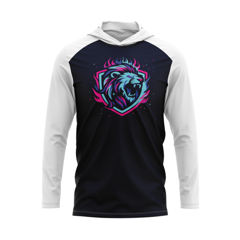 Crimson Pride Hooded Long Sleeve Shirt (Navy/Galaxy)
