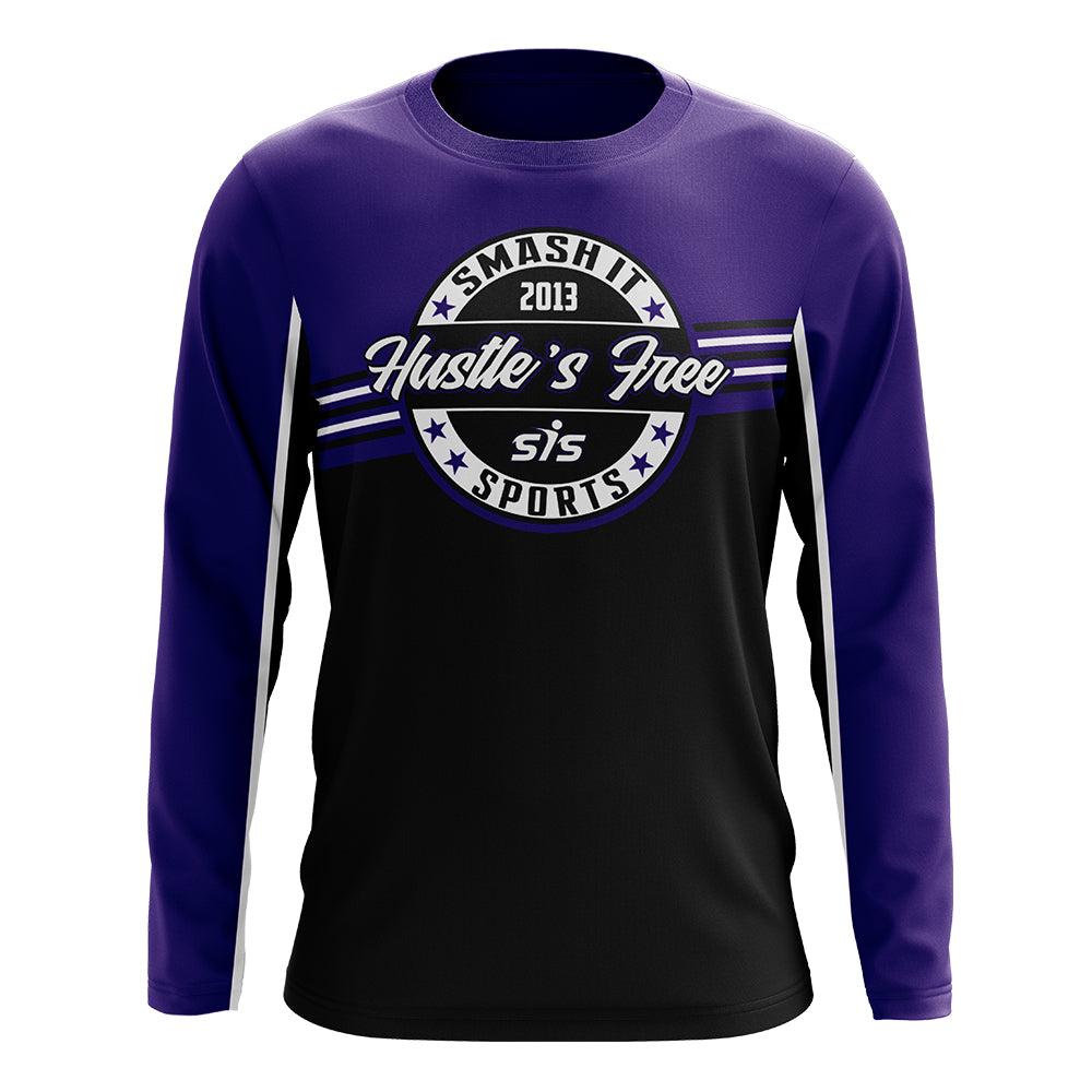 Smash It Sports Long Sleeve Shirt (Hustles Free Purple)