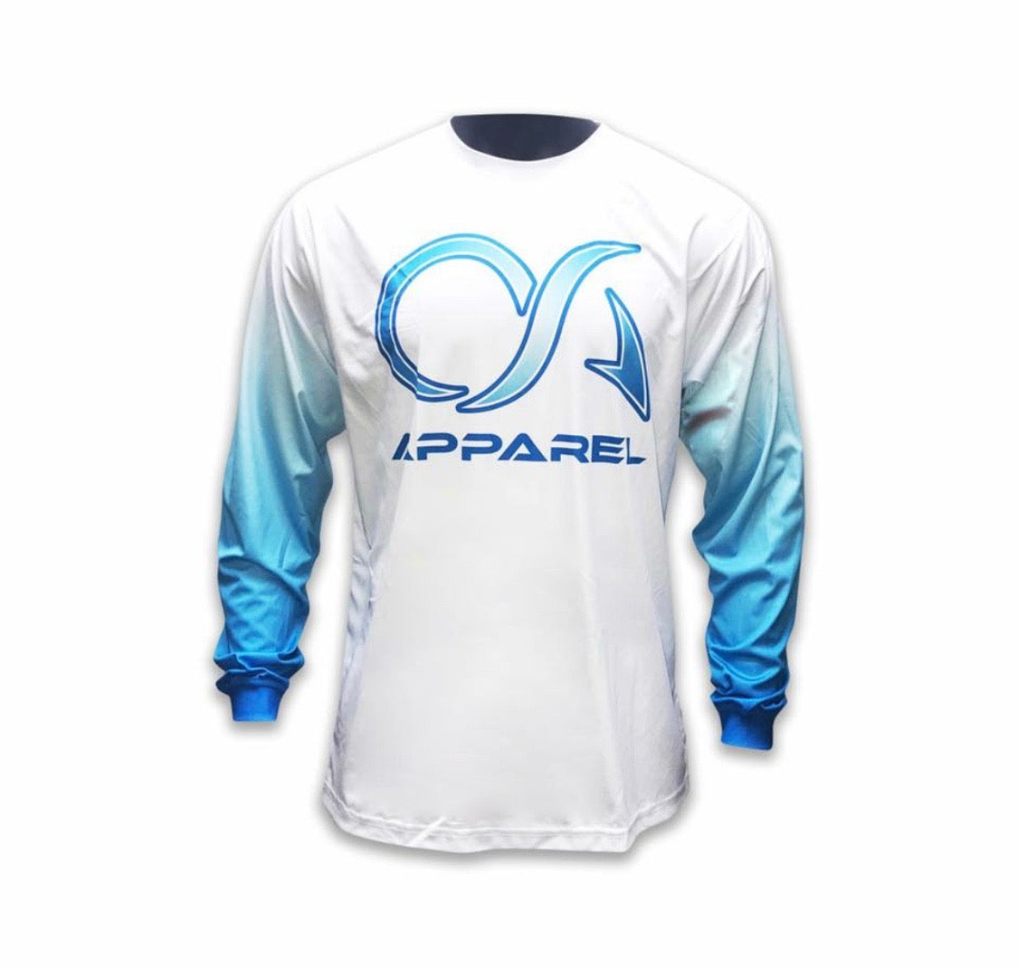 OA White/Blue Fade Longsleeve Shirt