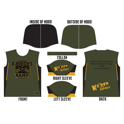 KAIDEN KARES-ARMY- HOODED SHIRT