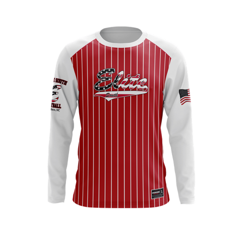 ELITE SOFTBALL- RED- FD- LONG SLEEVE