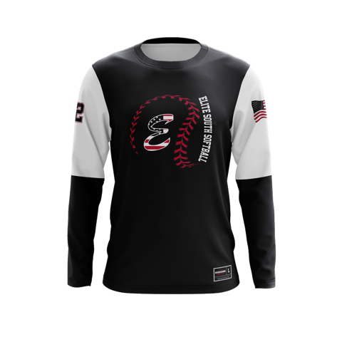 ELITE SOFTBALL- NAVY- FD- LONG SLEEVE