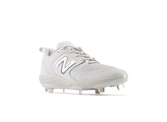 New Balance Men's Fresh Foam X 3000 V6 Metal Baseball Cleats - Grey with White - L3000TG6 - Smash It Sports