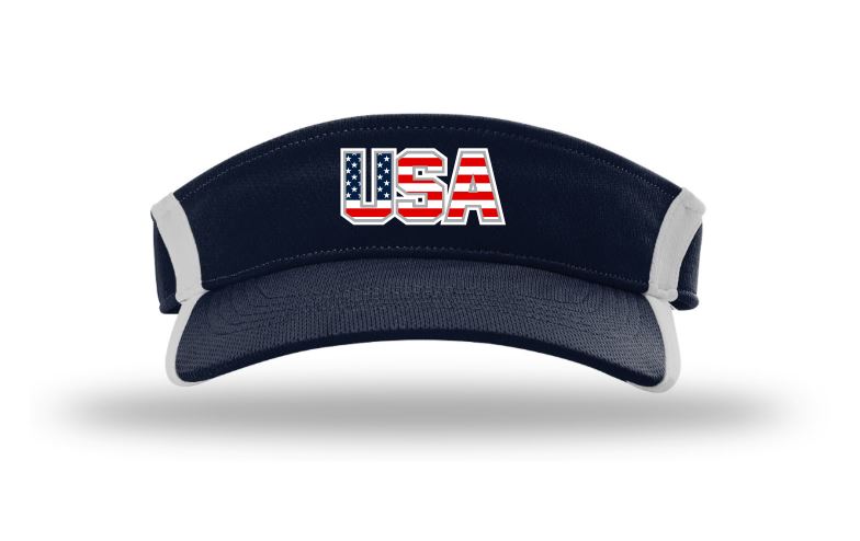 TEAM USA Border Battle Player Series Game Day Visor- Navy/Grey/USA - Visor Buy In