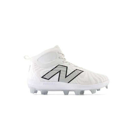 New Balance Men's FuelCell 4040 V7 Mid-Molded Baseball Cleats - White / Raincloud - PM4040W7