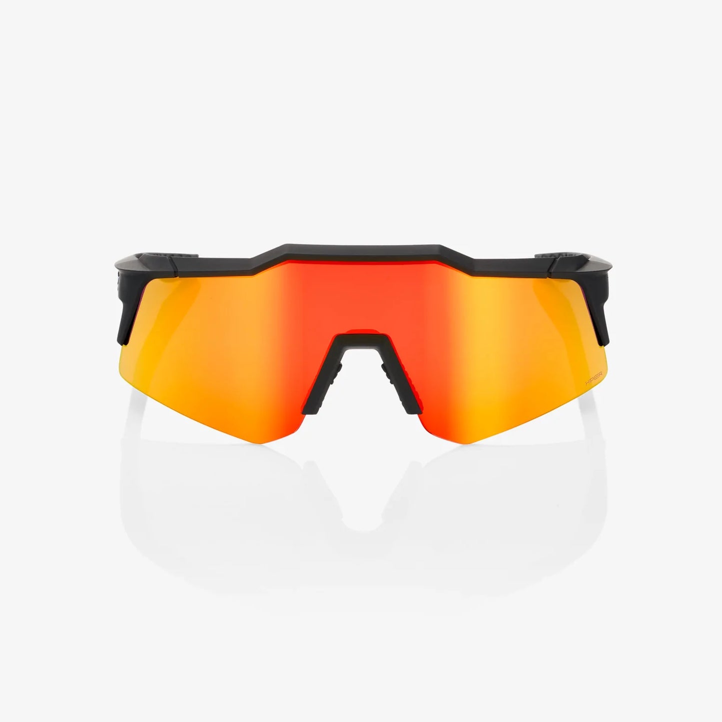 100 Percent Sunglasses - SPEEDCRAFT XS - Soft Tact Black - HiPER Red Multilayer Mirror Lens