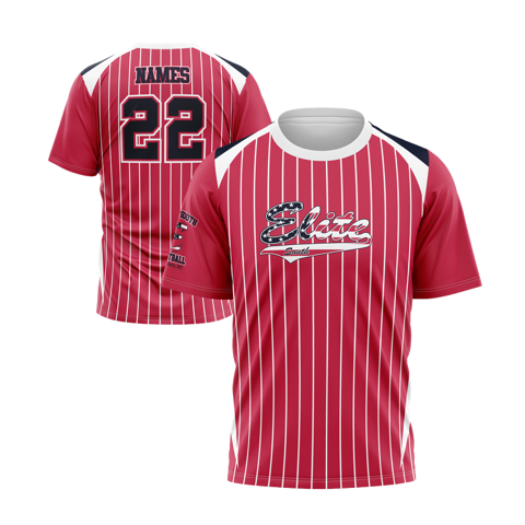ELITE SOFTBALL- RED- FD- SHORT SLEEVE
