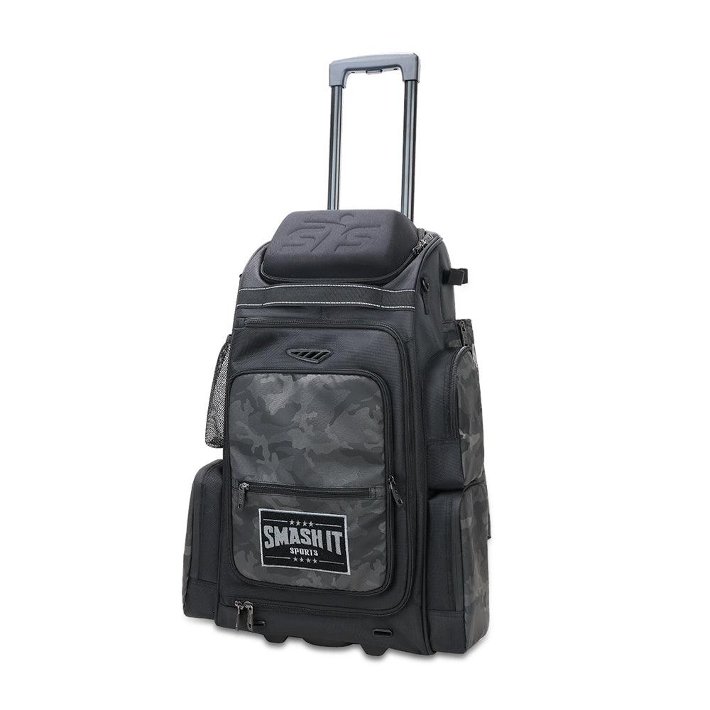 2025 Smash Ops Lil’ Guerrilla Hybrid Roller/Bat Pack Bag - Black Camo [Crimson Pride Team Bag]