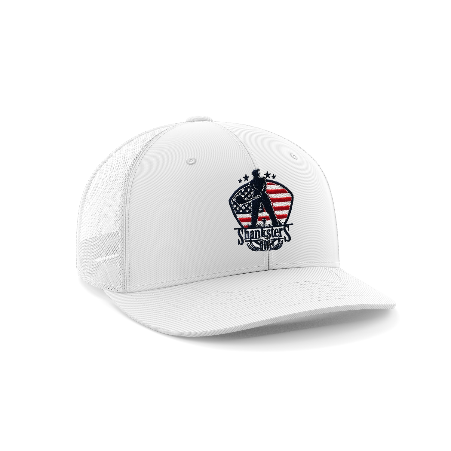 USA-SHANKSTERS-WHITE- SNAP BACK- HAT