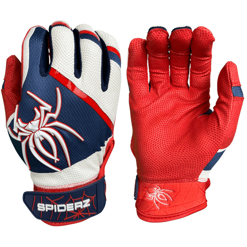 Spiderz PRO Batting Gloves - White/Red/Navy
