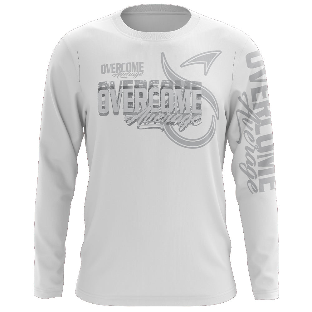 Overcome Average Long Sleeve Shirt (White/Grey)