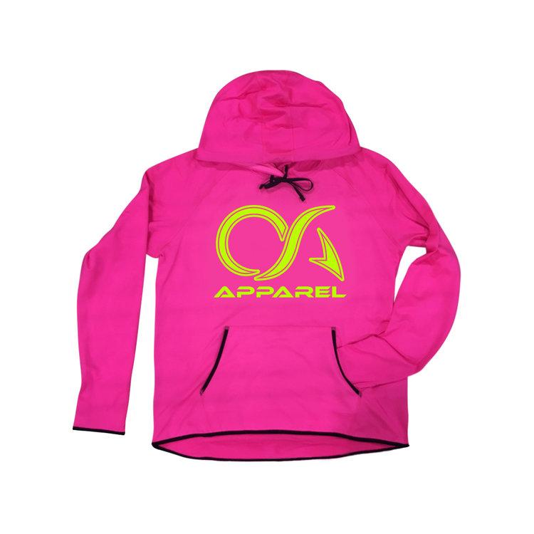 Womens Neon Pink & Neon Yellow OA Hoodie