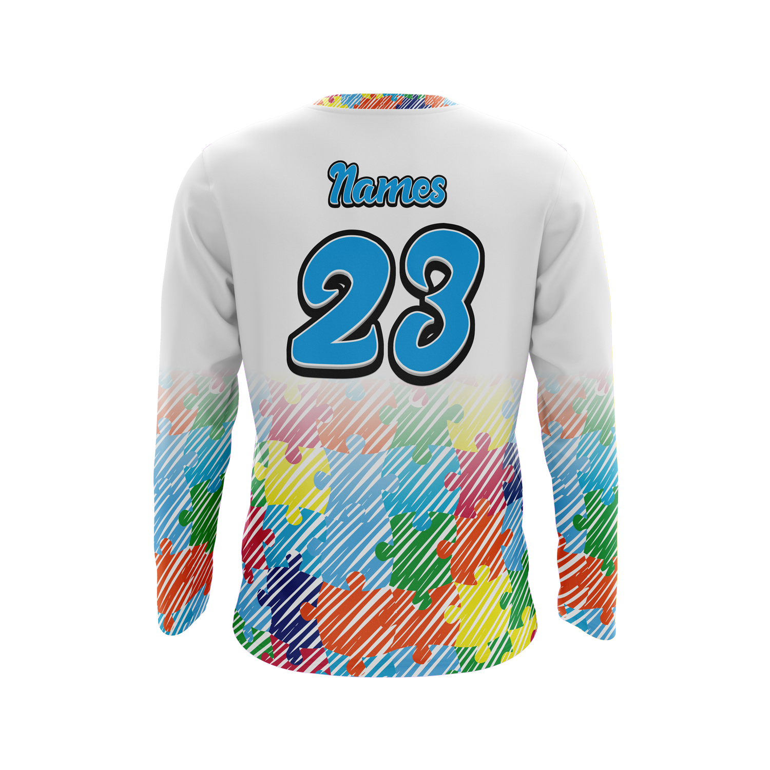 2026 Autism Awareness Long Sleeve Jersey (Customized Buy-In)