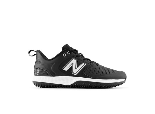 New Balance Men's Fresh Foam 3000 V6 Turf Baseball Shoes - Black with White - T3000SK6