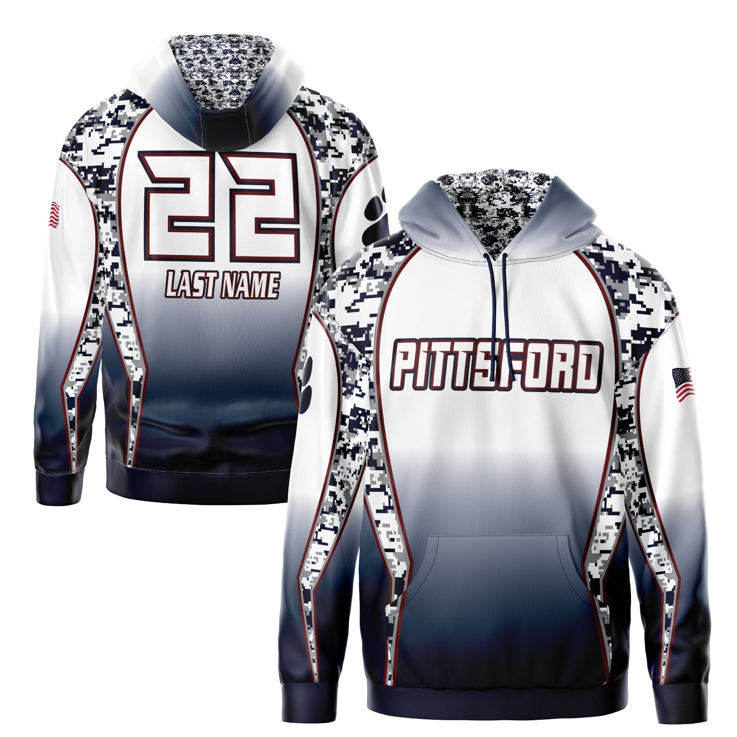 Pittsford Panthers Baseball Hoodie - Navy Camo