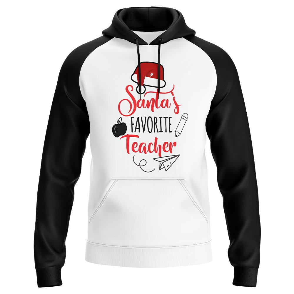 Santas Favorite Teacher - Defender Fleece Hoodie