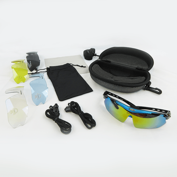 Gator Gear Multi-Lens Sunglasses Kit - Blue/Black (w/ Prescription Lens Insert) - Smash It Sports