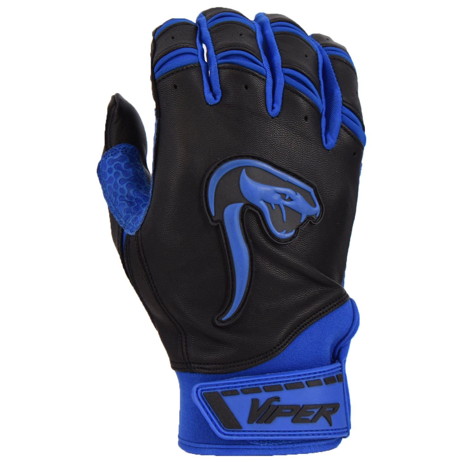 Viper Grindstone Short Cuff Batting Glove - Black/Royal Blue
