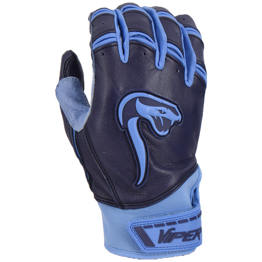Viper Grindstone Short Cuff Batting Glove - Navy/Carolina