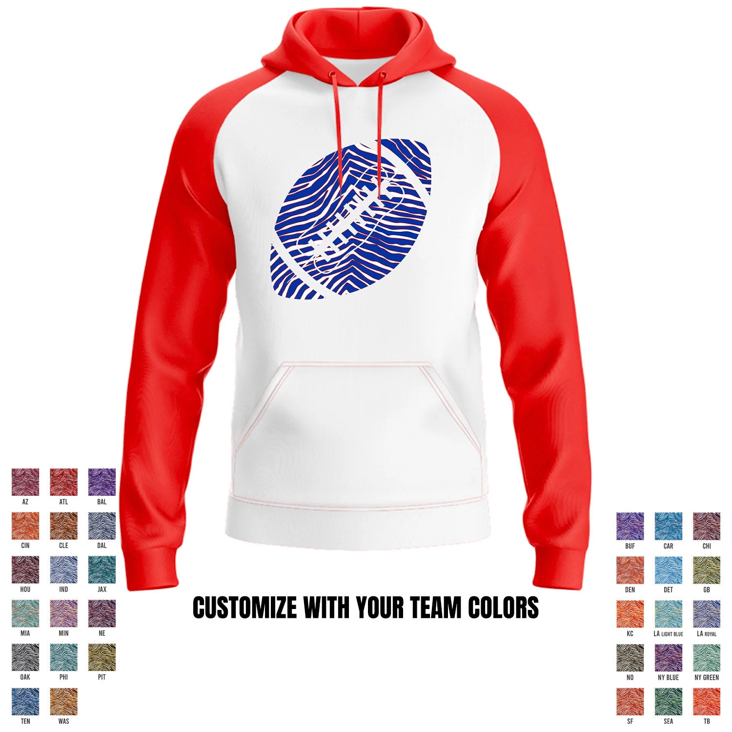 Football Team - Football - Performance Defender Hoodie - Red