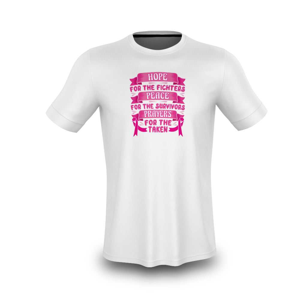 Hope Peace Prayer SubDye Breast Cancer Awareness Shirt