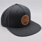 Smash It Streetwear Snapback - All Charcoal/Hustles Free Leather Patch