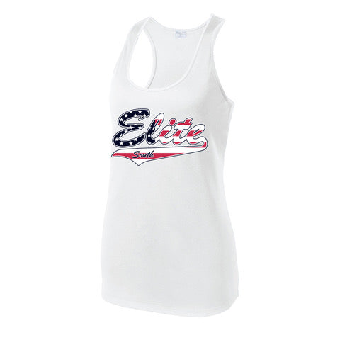 ELITE SOFTBALL- WHITE-TANKTOP
