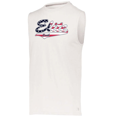 ELITE SOFTBALL- WHITE-SLEEVLESS-SHIRT