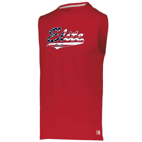 ELITE SOFTBALL- RED-SLEEVLESS-SHIRT