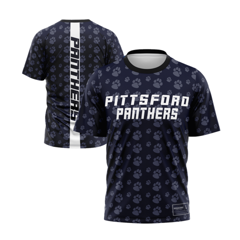 Pittsford Panthers Navy Paw- Athletic Shirt