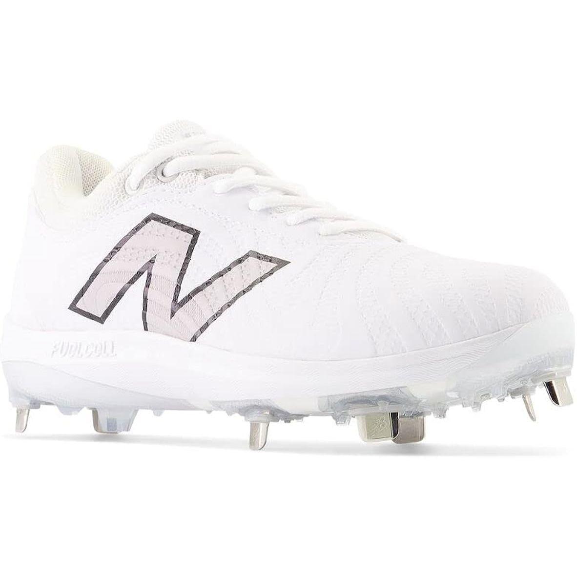 New Balance Women's FuelCell FUSE v4 Metal Fastpitch Softball Cleats - Optic White / Raincloud - SMFUSEW4 - Smash It Sports